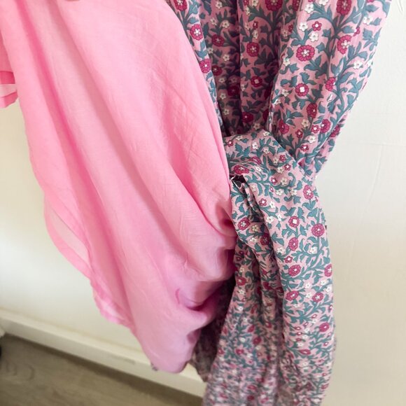 Banjanan Isha Scatter Floral Wild Rose Midi Dress L - Picture 6 of 9